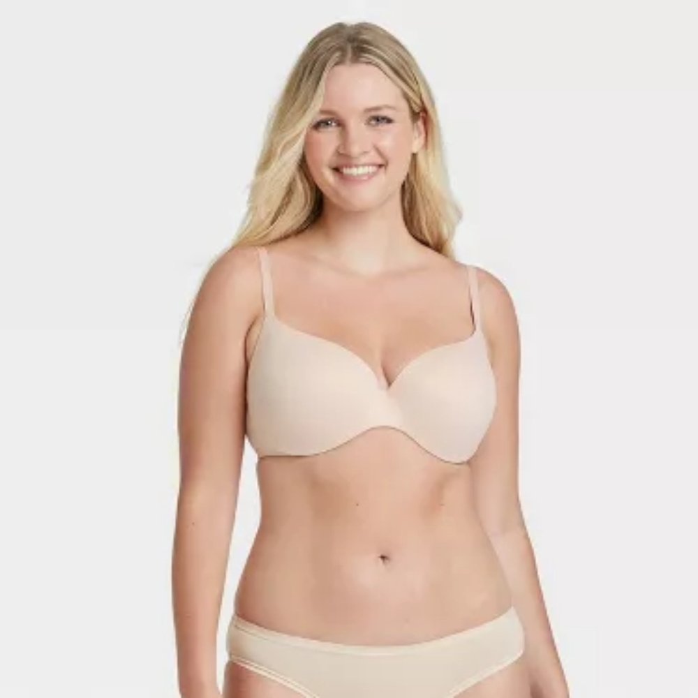 NWT Auden Women's Embedded Wire Demi Bra